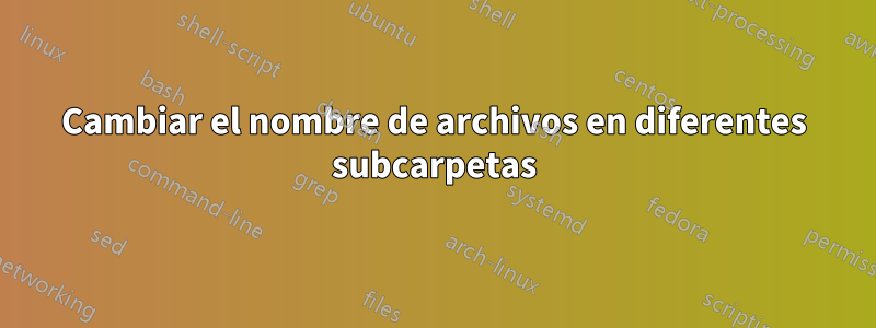 Cambiar el nombre de archivos en diferentes subcarpetas