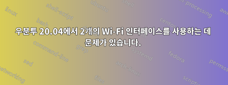 우분투 20.04에서 2개의 Wi-Fi 인터페이스를 사용하는 데 문제가 있습니다.