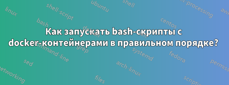 Как запускать bash-скрипты с docker-контейнерами в правильном порядке?