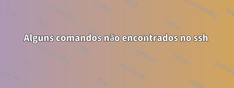 Alguns comandos não encontrados no ssh