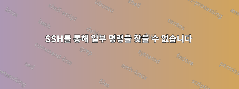 SSH를 통해 일부 명령을 찾을 수 없습니다