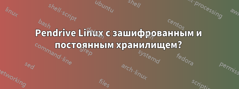 Pendrive Linux с зашифрованным и постоянным хранилищем?