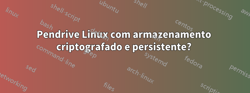 Pendrive Linux com armazenamento criptografado e persistente?