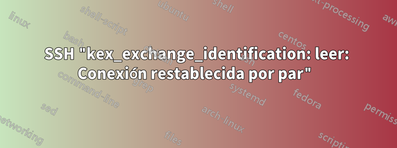 SSH "kex_exchange_identification: leer: Conexión restablecida por par"