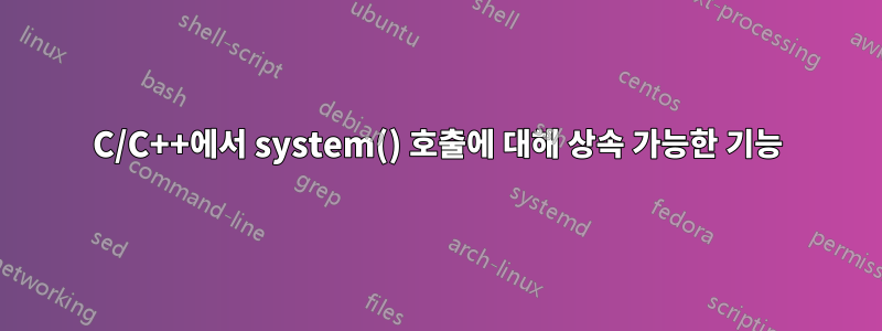 C/C++에서 system() 호출에 대해 상속 가능한 기능