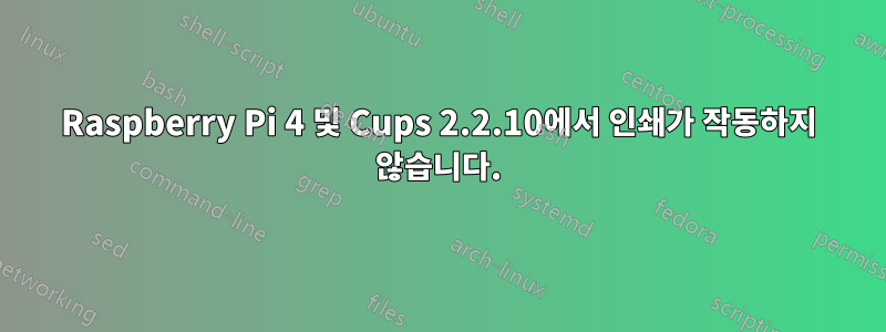 Raspberry Pi 4 및 Cups 2.2.10에서 인쇄가 작동하지 않습니다.