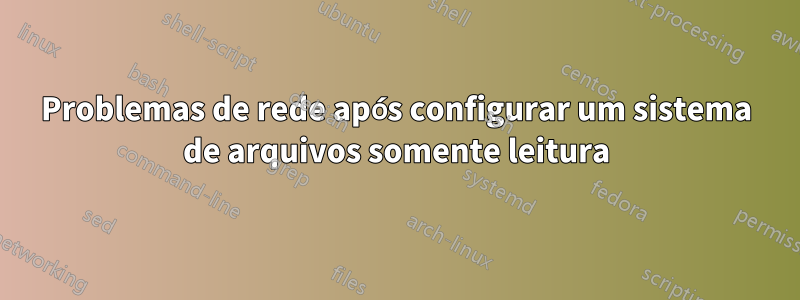 Problemas de rede após configurar um sistema de arquivos somente leitura