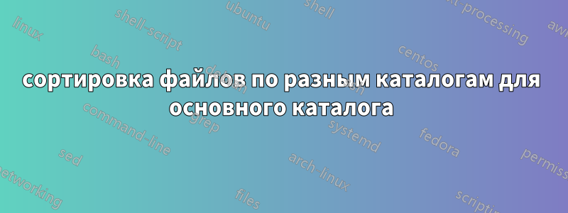 сортировка файлов по разным каталогам для основного каталога