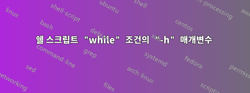 쉘 스크립트 "while" 조건의 "-h" 매개변수