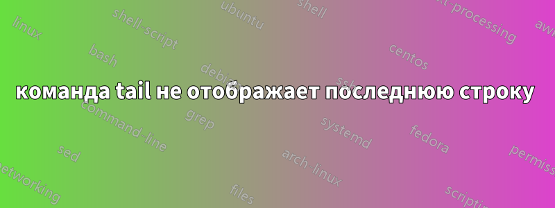 команда tail не отображает последнюю строку