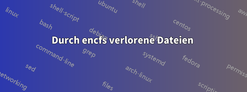Durch encfs verlorene Dateien