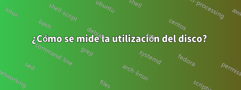 ¿Cómo se mide la utilización del disco?