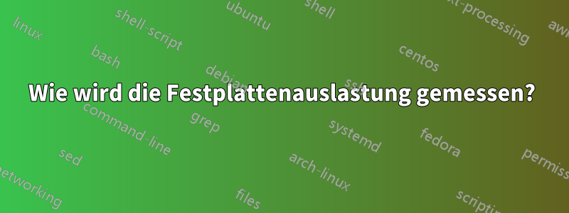Wie wird die Festplattenauslastung gemessen?