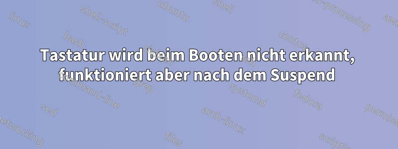 Tastatur wird beim Booten nicht erkannt, funktioniert aber nach dem Suspend