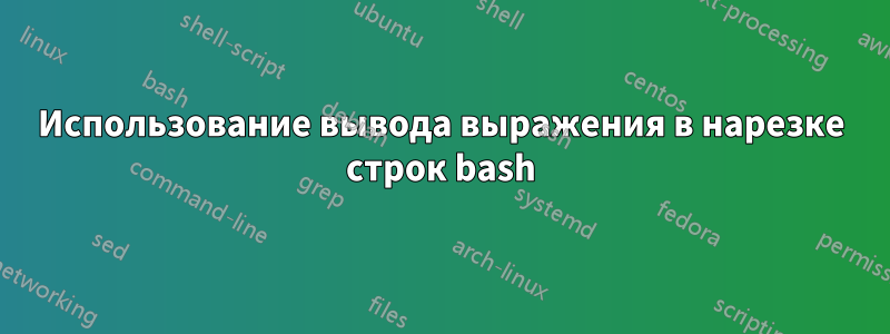 Использование вывода выражения в нарезке строк bash