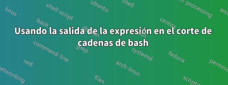 Usando la salida de la expresión en el corte de cadenas de bash