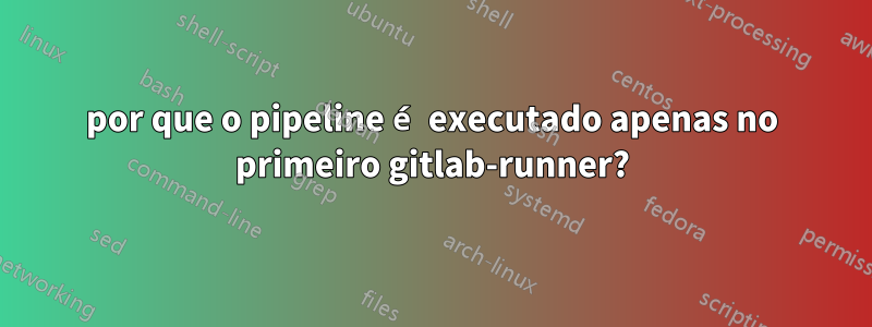 por que o pipeline é executado apenas no primeiro gitlab-runner?