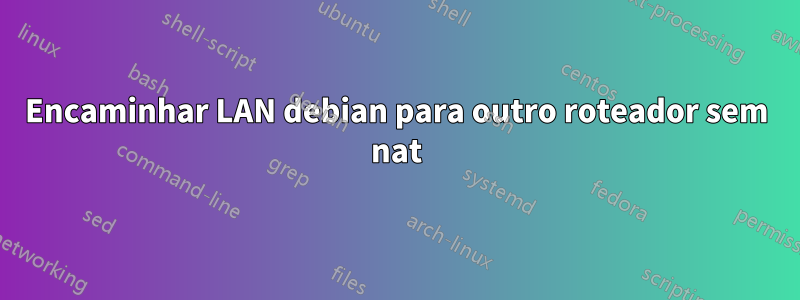 Encaminhar LAN debian para outro roteador sem nat