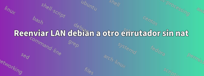 Reenviar LAN debian a otro enrutador sin nat