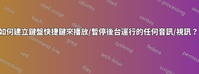 如何建立鍵盤快捷鍵來播放/暫停後台運行的任何音訊/視訊？