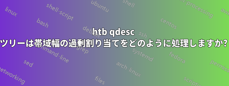 htb qdesc ツリーは帯域幅の過剰割り当てをどのように処理しますか?