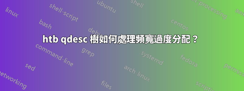 htb qdesc 樹如何處理頻寬過度分配？