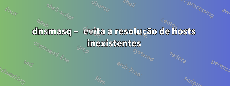dnsmasq – evita a resolução de hosts inexistentes