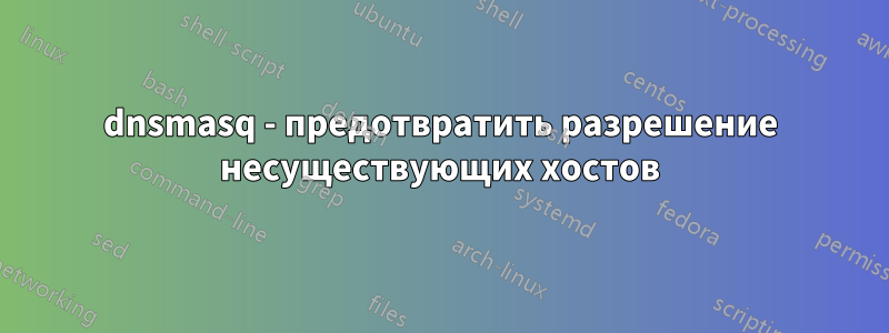 dnsmasq - предотвратить разрешение несуществующих хостов