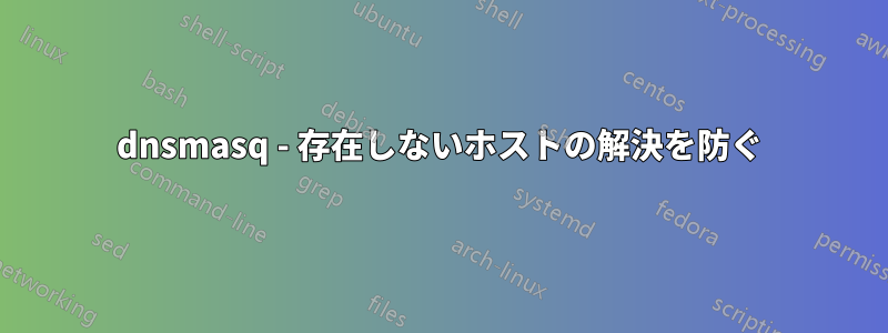 dnsmasq - 存在しないホストの解決を防ぐ