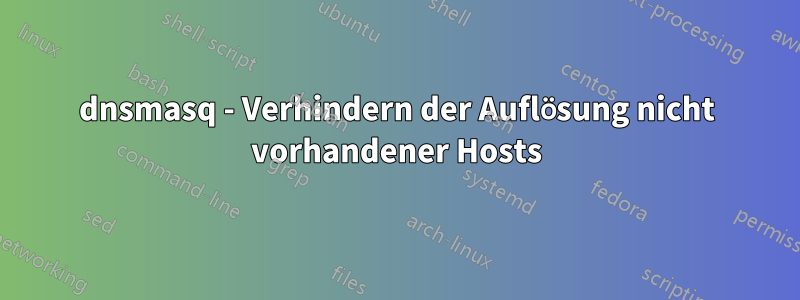 dnsmasq - Verhindern der Auflösung nicht vorhandener Hosts