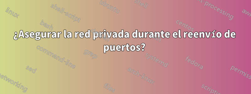 ¿Asegurar la red privada durante el reenvío de puertos?