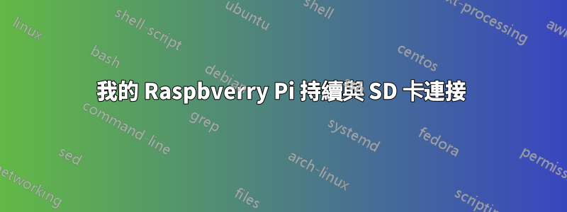 我的 Raspbverry Pi 持續與 SD 卡連接