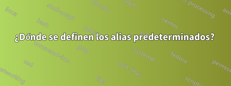 ¿Dónde se definen los alias predeterminados?