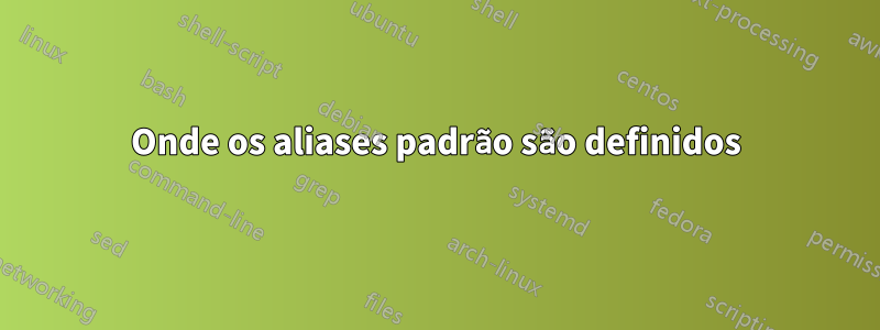 Onde os aliases padrão são definidos