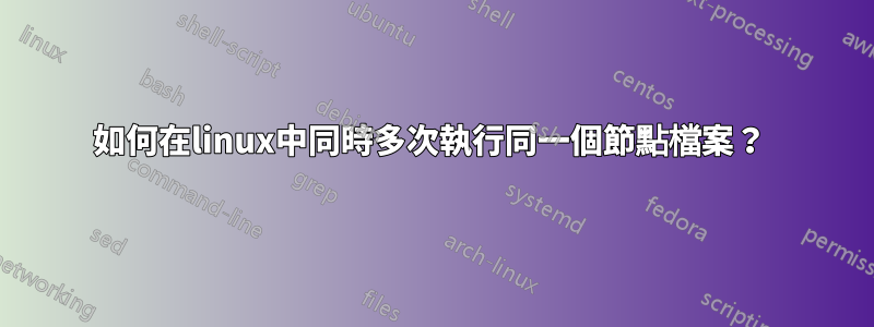 如何在linux中同時多次執行同一個節點檔案？ 
