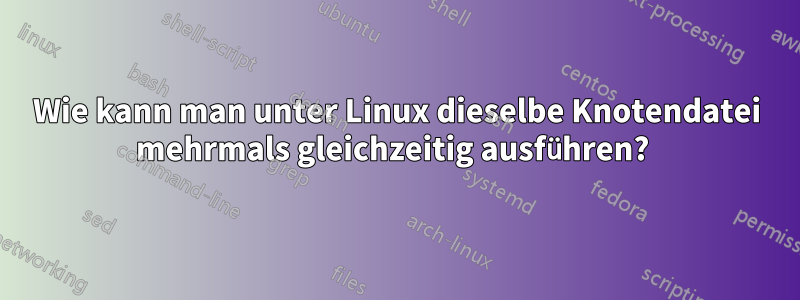Wie kann man unter Linux dieselbe Knotendatei mehrmals gleichzeitig ausführen? 