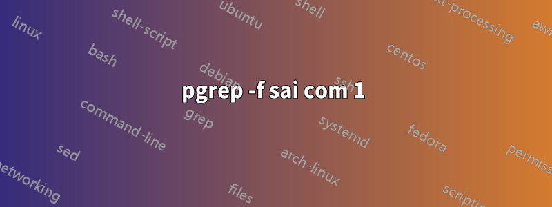 pgrep -f sai com 1