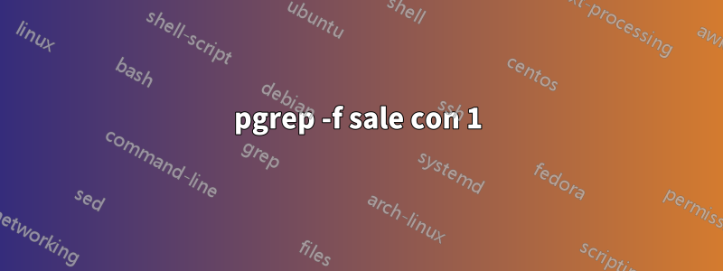 pgrep -f sale con 1