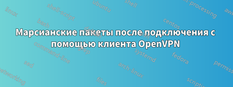 Марсианские пакеты после подключения с помощью клиента OpenVPN