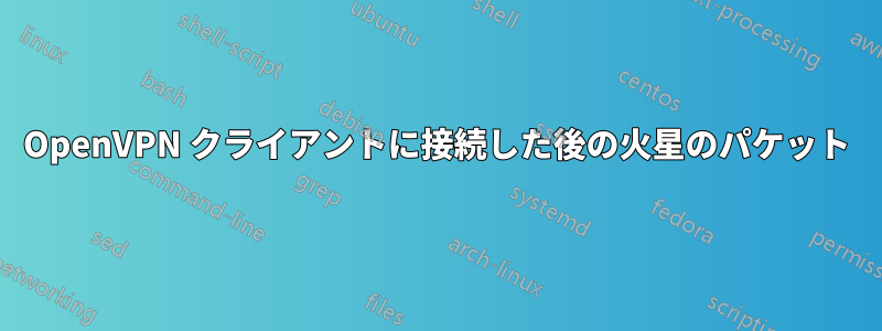 OpenVPN クライアントに接続した後の火星のパケット