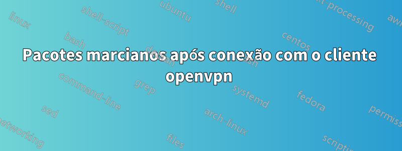 Pacotes marcianos após conexão com o cliente openvpn