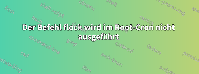 Der Befehl flock wird im Root-Cron nicht ausgeführt