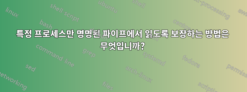 특정 프로세스만 명명된 파이프에서 읽도록 보장하는 방법은 무엇입니까?