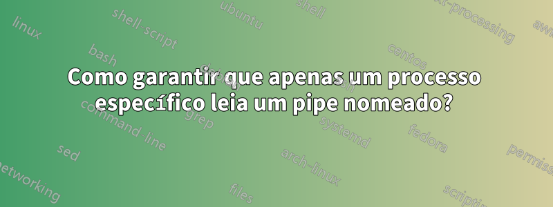 Como garantir que apenas um processo específico leia um pipe nomeado?