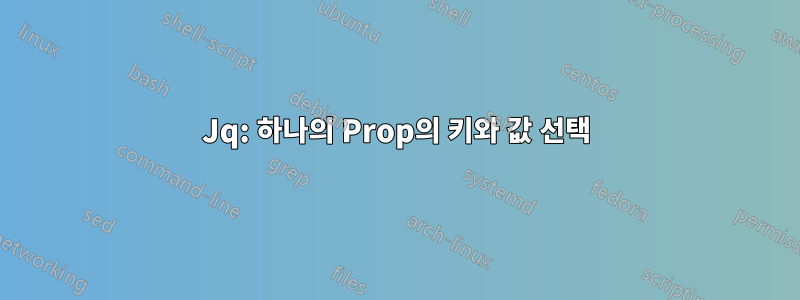 Jq: 하나의 Prop의 키와 값 선택