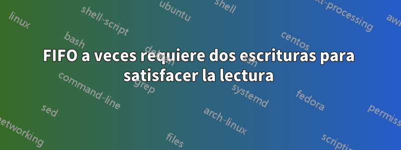 FIFO a veces requiere dos escrituras para satisfacer la lectura