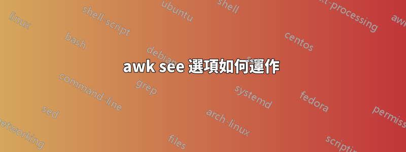 awk see 選項如何運作