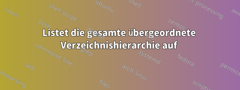 Listet die gesamte übergeordnete Verzeichnishierarchie auf