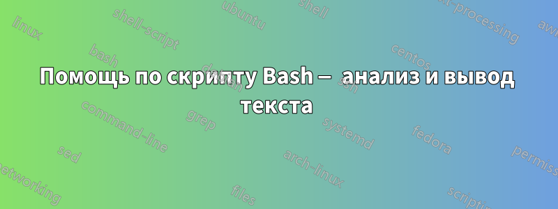 Помощь по скрипту Bash — анализ и вывод текста