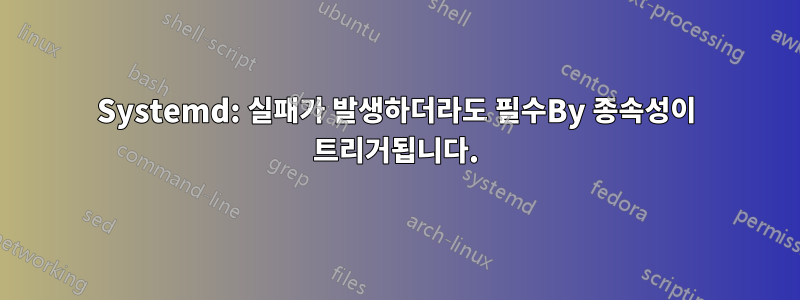 Systemd: 실패가 발생하더라도 필수By 종속성이 트리거됩니다.